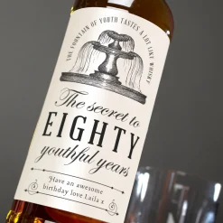 Card Factory Personalised Malt Whisky - Fountain of Youth 80