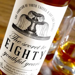 Card Factory Personalised Malt Whisky - Fountain of Youth 80