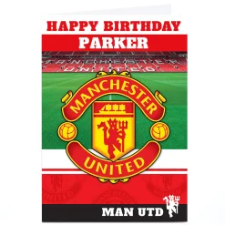 Best Personalised Manchester United Birthday Card Kids For Kids|Birthday