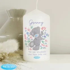 Hot Personalised Me To You Floral Pillar Candle Scented Candles|Gifts For Her