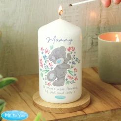 Hot Personalised Me To You Floral Pillar Candle Scented Candles|Gifts For Her