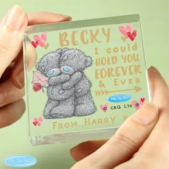 Sale Personalised Me To You Hold You Forever Crystal Token Jewellery & Keepsakes|Glassware