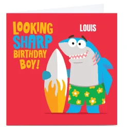 New Personalised Mega Bites Birthday Card - Looking Sharp Kids For Nephew|For Grandson