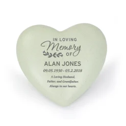 Card Factory Personalised Memorial Heart Ornament - In Loving Memory