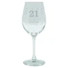 Outlet Personalised Milestone Age Wine Glass - Editable Age, Name & Message 21St Birthday|Personalised Glasses