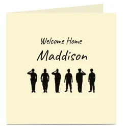 Card Factory Personalised Military Card - Welcome Home