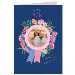 New Personalised Mother's Day Photo Card - Ribbon Mam Photo