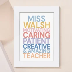 Card Factory Personalised Motivating Caring Portrait Print