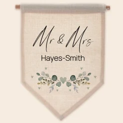 Card Factory Personalised Mr and Mrs Canvas Hanging Sign