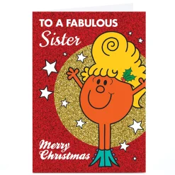 Card Factory Personalised Mr Men & Little Miss Christmas Card - Fabulous