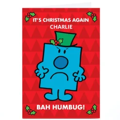 Personalised Mr Men & Little Miss Christmas Card - Bah Humbug! Tv & Film|Christmas