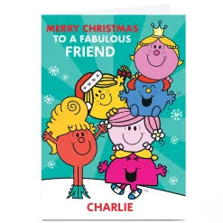 Sale Personalised Mr Men & Little Miss Christmas Card - Fabulous Tv & Film|Christmas