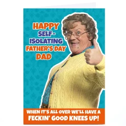 Card Factory Personalised Mrs. Brown's Boys Father's Day Card - Self-Isolating