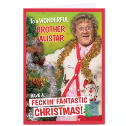 Card Factory Personalised Mrs. Brown's Boys Christmas Card - Brother