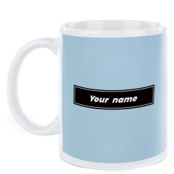 Card Factory Personalised Mug - Blue, Any Name
