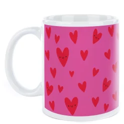 Card Factory Personalised Mug - Pink Love You Hearts