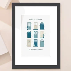 Best Personalised Names Front Doors Portrait Print Personalised Canvas & Wall Art|Photo Prints & Wall Art