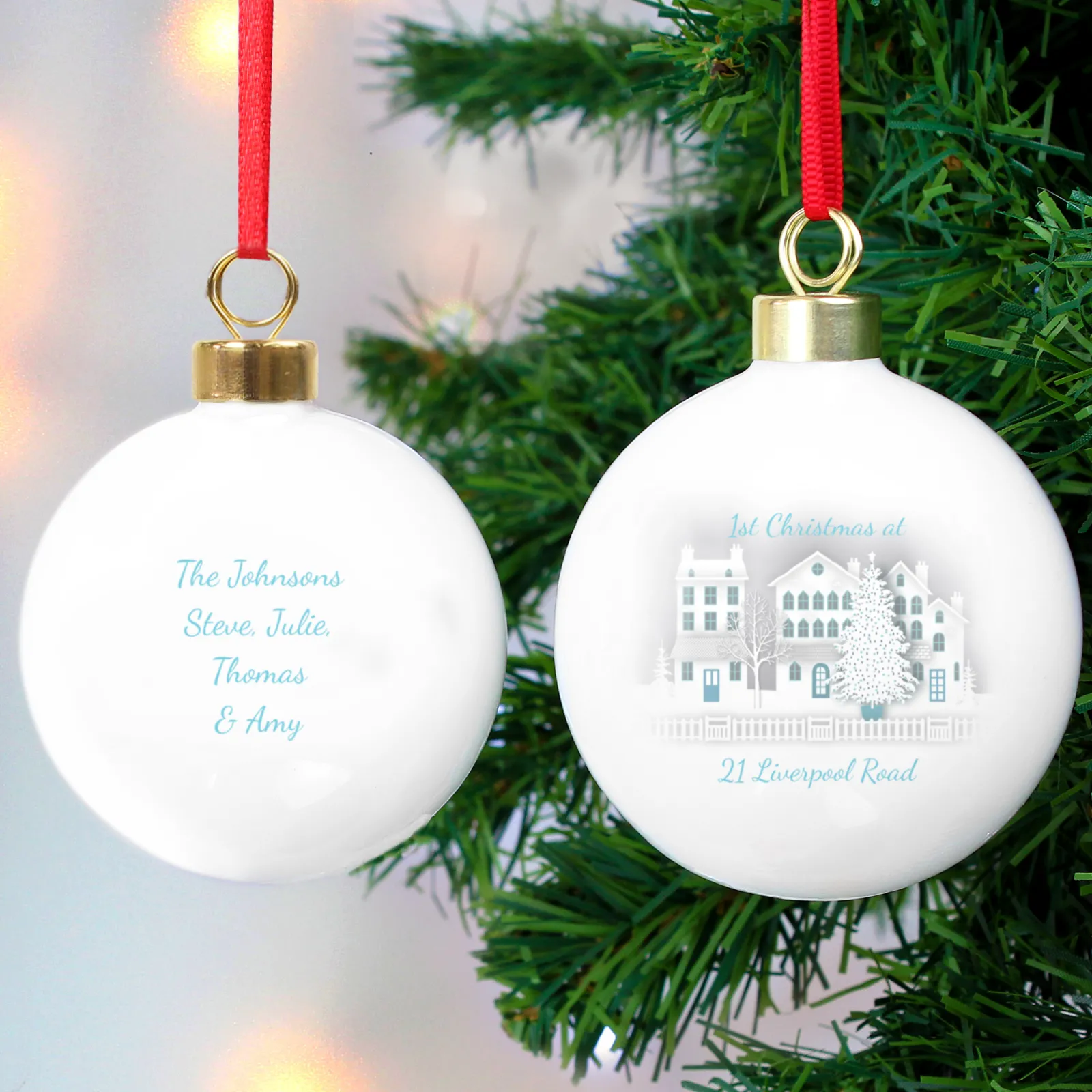 Discount Personalised New Home Ceramic Christmas Bauble New Home Gifts|Christmas Gifts