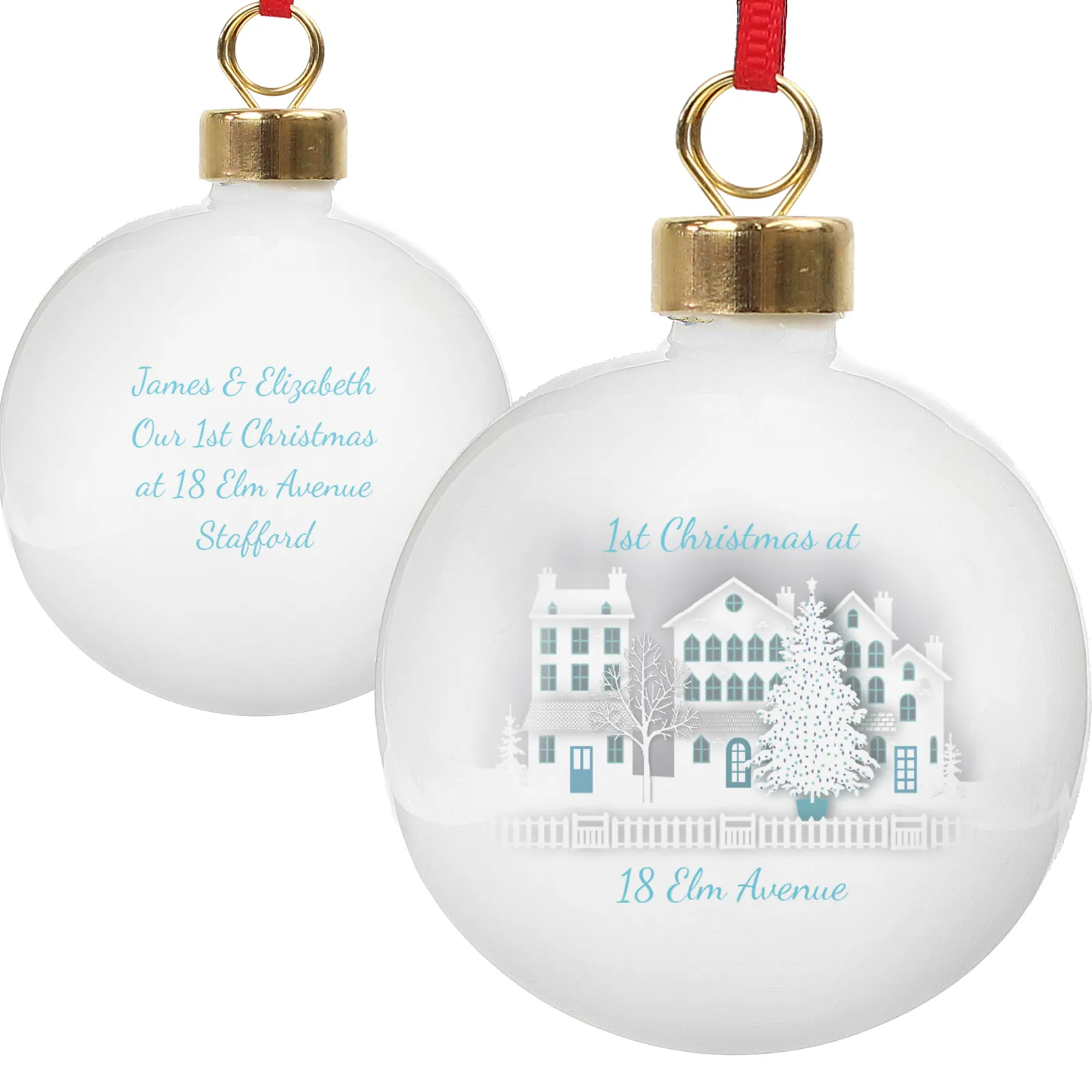 Discount Personalised New Home Ceramic Christmas Bauble New Home Gifts|Christmas Gifts