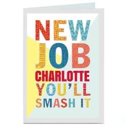 Sale Personalised New Job Card - You'll Smash It New Job|Congratulations
