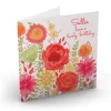 Card Factory Personalised Nik Golesworthy Birthday Card - Pink & Orange Flowers