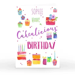 Personalised Nik Golesworthy Birthday Card - Cakealicious Birthday Birthday|For Her