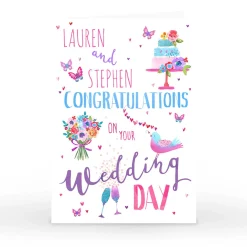 Card Factory Personalised Nik Golesworthy Card - Congratulations On Your Wedding