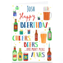 Card Factory Personalised Nikki Golesworthy Birthday Card - Happy Beerthday