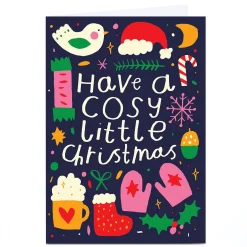 Sale Personalised Nikki Miles Christmas Card - Cosy Christmas Christmas
