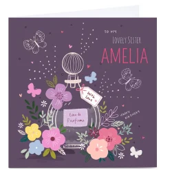 Clearance Personalised Nikki Upsher Birthday Card - Lovely Sister For Sister|Birthday