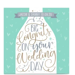 Personalised Nikki Whiston Wedding Card - Big Congrats Premium Square|Wedding