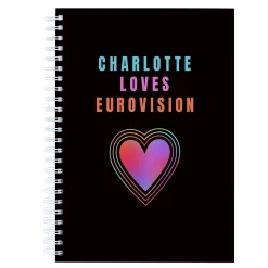 Hot Personalised Notebook - I love Eurovision Personalised Notebooks And Stationery|Notebooks & Stationery