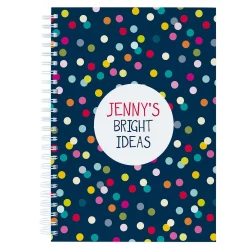 Card Factory Personalised Notebook - Bright Idea Spots