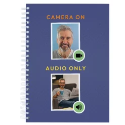 Card Factory Personalised Notebook - Camera On/Audio Only