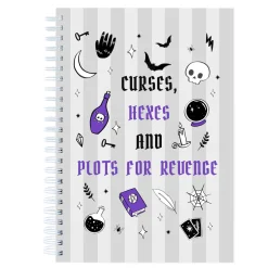 Kids Card Factory Personalised Notebook - Curses, Hexes and Plots For Revenge