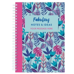 Card Factory Personalised Notebook - Fabulous Notes and Ideas Bright Florals