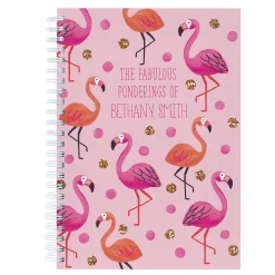 Card Factory Personalised Notebook - Flamingos