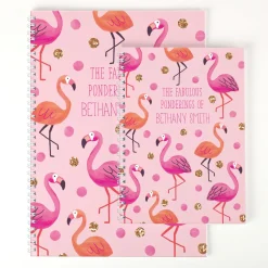 Card Factory Personalised Notebook - Flamingos