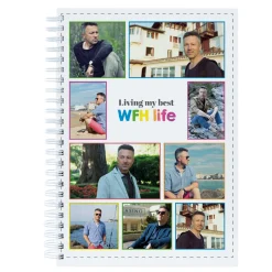 Clearance Personalised Notebook - Living My Best WFH Life Personalised Notebooks And Stationery|Photo Gifts