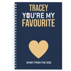 Card Factory Personalised Notebook - My Favourite Apart From The Dog