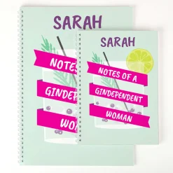 Card Factory Personalised Notebook - Notes Of A Gindependent Woman