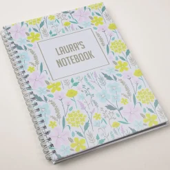Card Factory Personalised Notebook - Pastel Florals