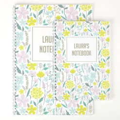 Card Factory Personalised Notebook - Pastel Florals