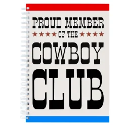 Card Factory Personalised Notebook - Proud Member of the Cowboy Club