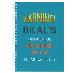 Card Factory Personalised Notebook - Warning Seriously Good Stuff