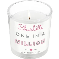 Clearance Personalised One in a Million Candle in a Jar Scented Candles|Engagement Gifts