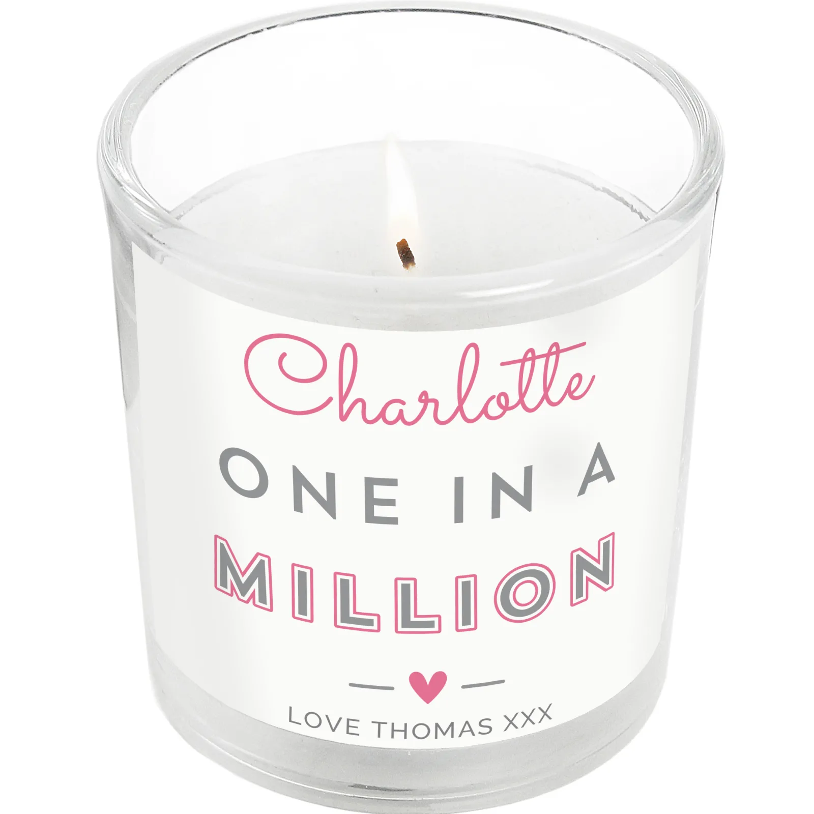 Clearance Personalised One in a Million Candle in a Jar Scented Candles|Engagement Gifts