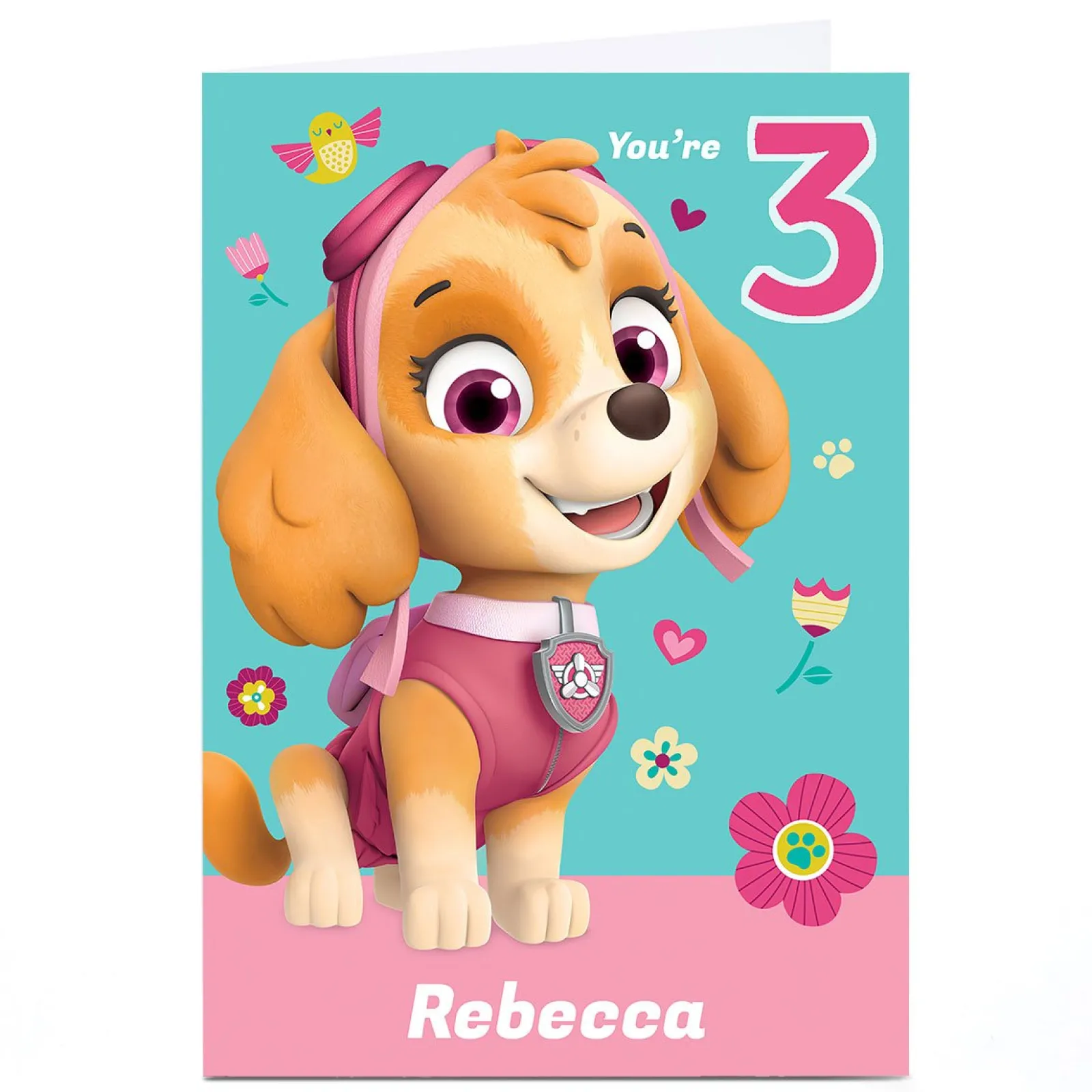 Sale Personalised Paw Patrol Birthday Card - Skye, Name & Age Kids For Son|Tv & Film