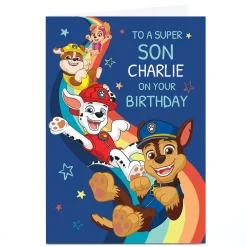 Sale Personalised Paw Patrol Son Birthday Card - To A Super... Kids For Son|Tv & Film