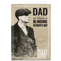 Hot Personalised Peaky Blinders Father's Day Card - Dad, Blinding Father's Day|Tv & Film
